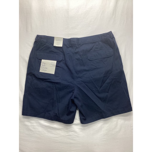 croft & barrow Other - Croft & Barrow Mens Navy Blue Side Elastic Cargo Shorts Size 42 MC01X100RS NEW